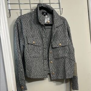 Raye Black and White Tweed Jacket